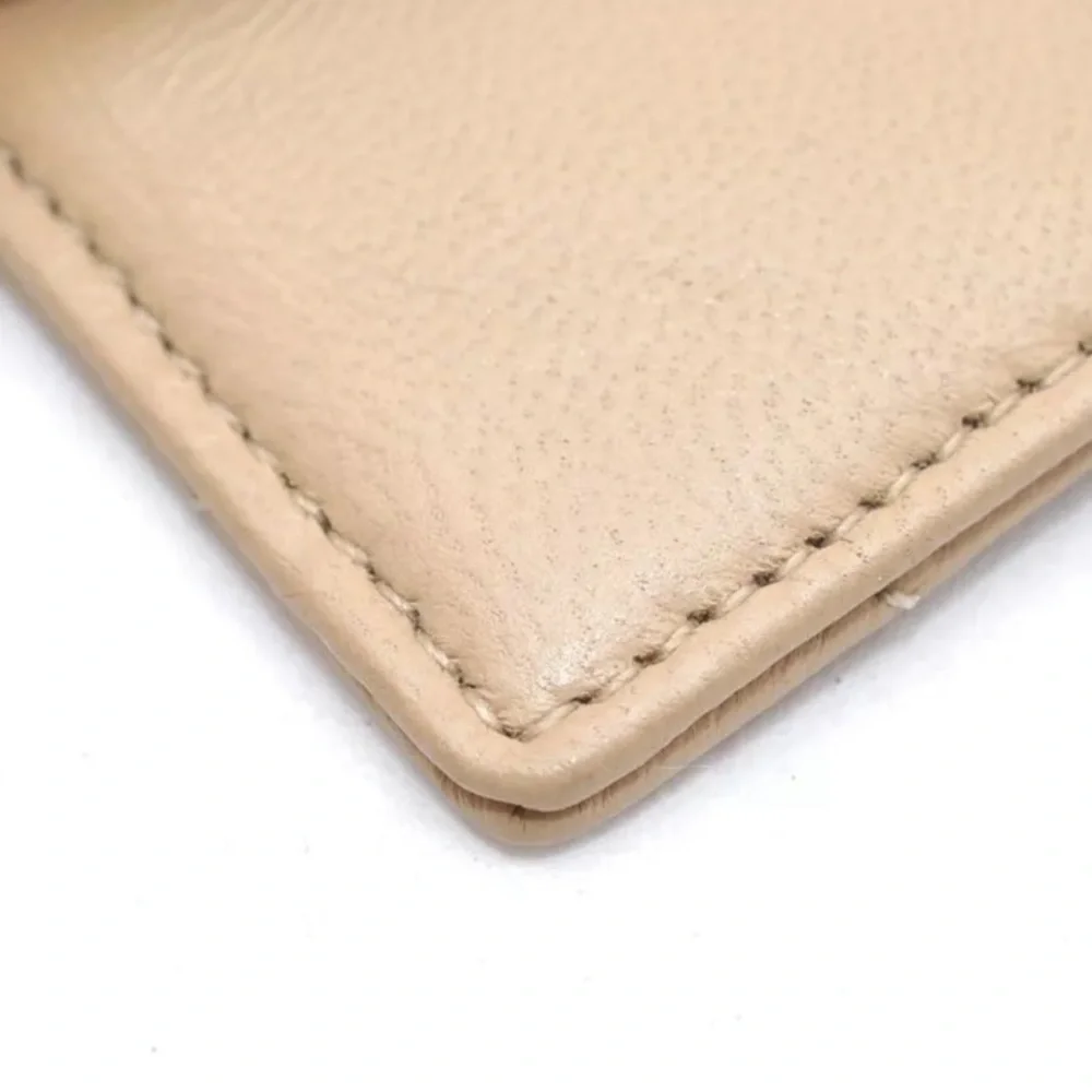 CHANEL Calf Skin Matelasse Vintage Pouch Purse Beige - Picture 9 of 16